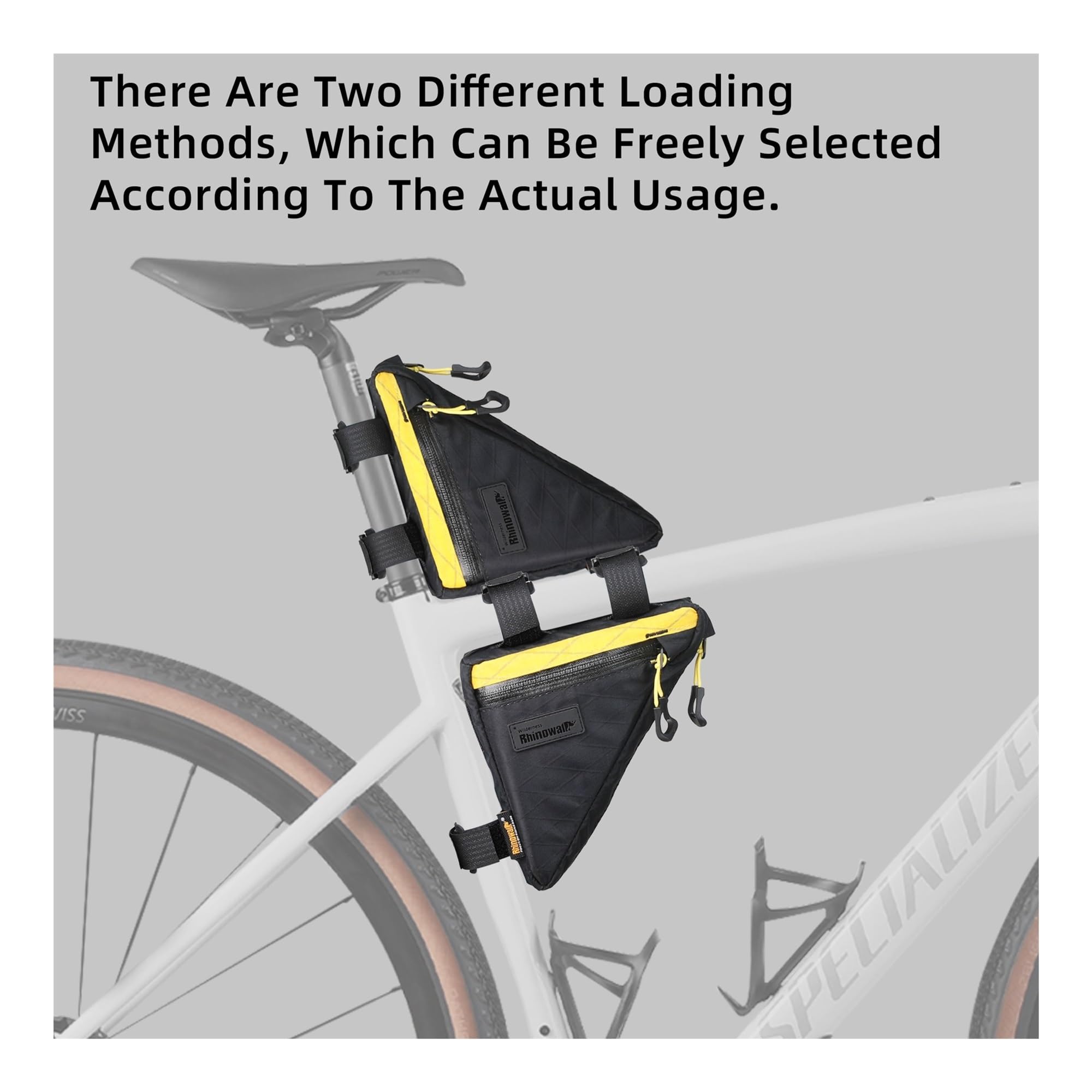 Borsa con telaio triangolare for bici impermeabile da 1 pezzo da 0,9 litri | Guida quotidiana, viaggi in bikepacking, negozio di piccoli accessori for il ciclismo(White)