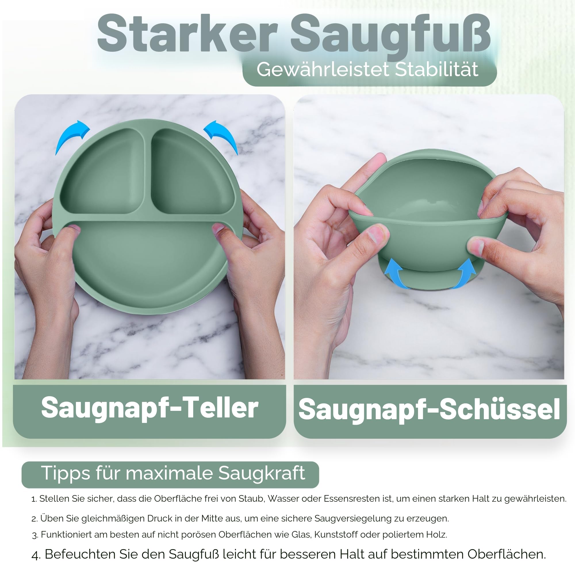 O'doe Baby Entwöhnungsset - 15-teiliges Silikon-Fütterungsset mit Saugnapf, Schüssel, Lätzchen, Schnabeltasse, Obst-Futterspender, Gefriertablett