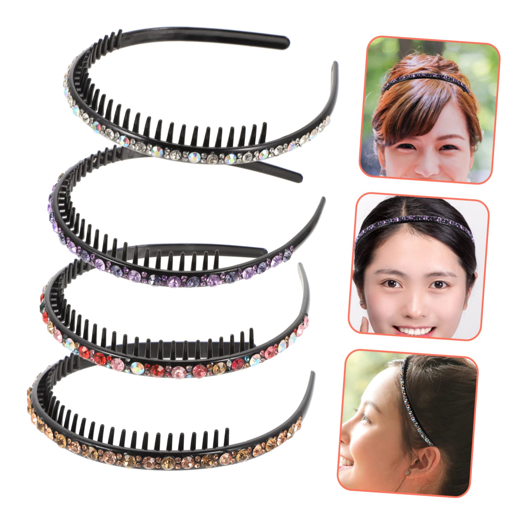 Housoutil 20stücke Wiederverwendbare Haarschmuck-stirnbänder Für Damen Bequemes Und Modisches Haarband Mit Strass Für Tägliche Nutzung Beim Waschen Und Schminken Verschiedenen Farben