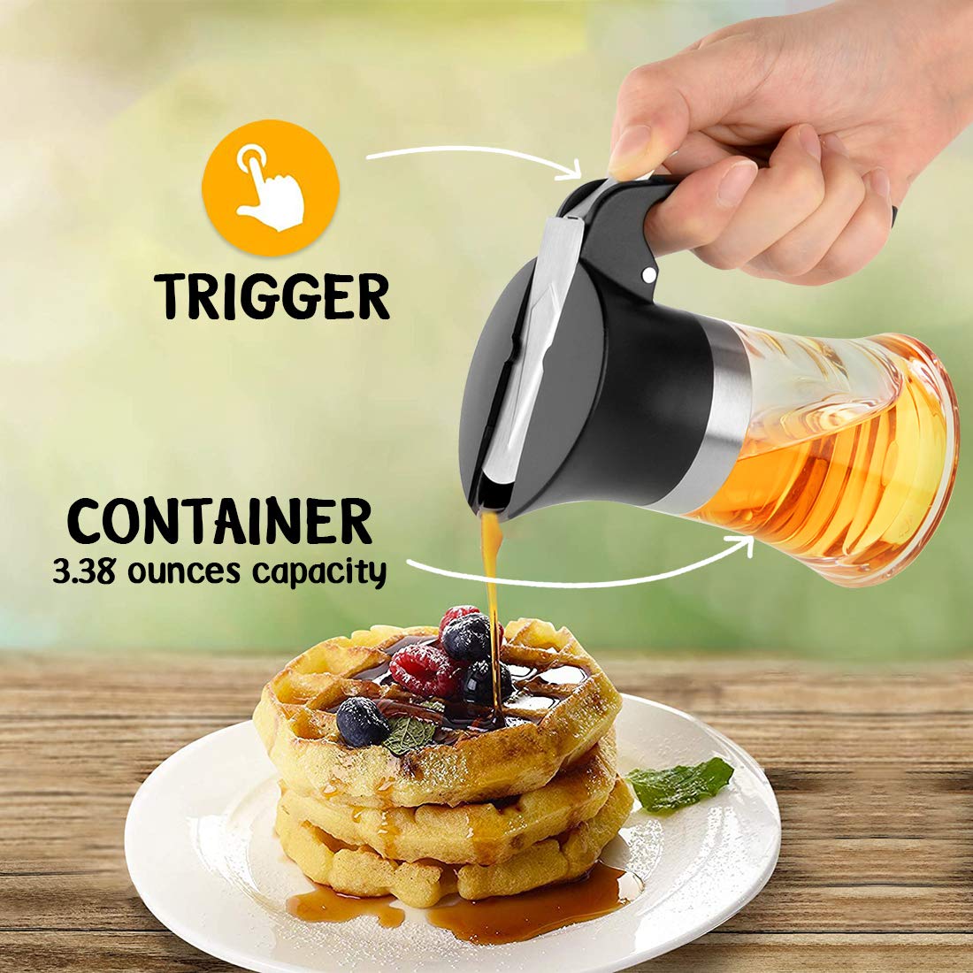 Récipient Miel Pratique Distributeur De Miel Anti-goutte En Verre - 227