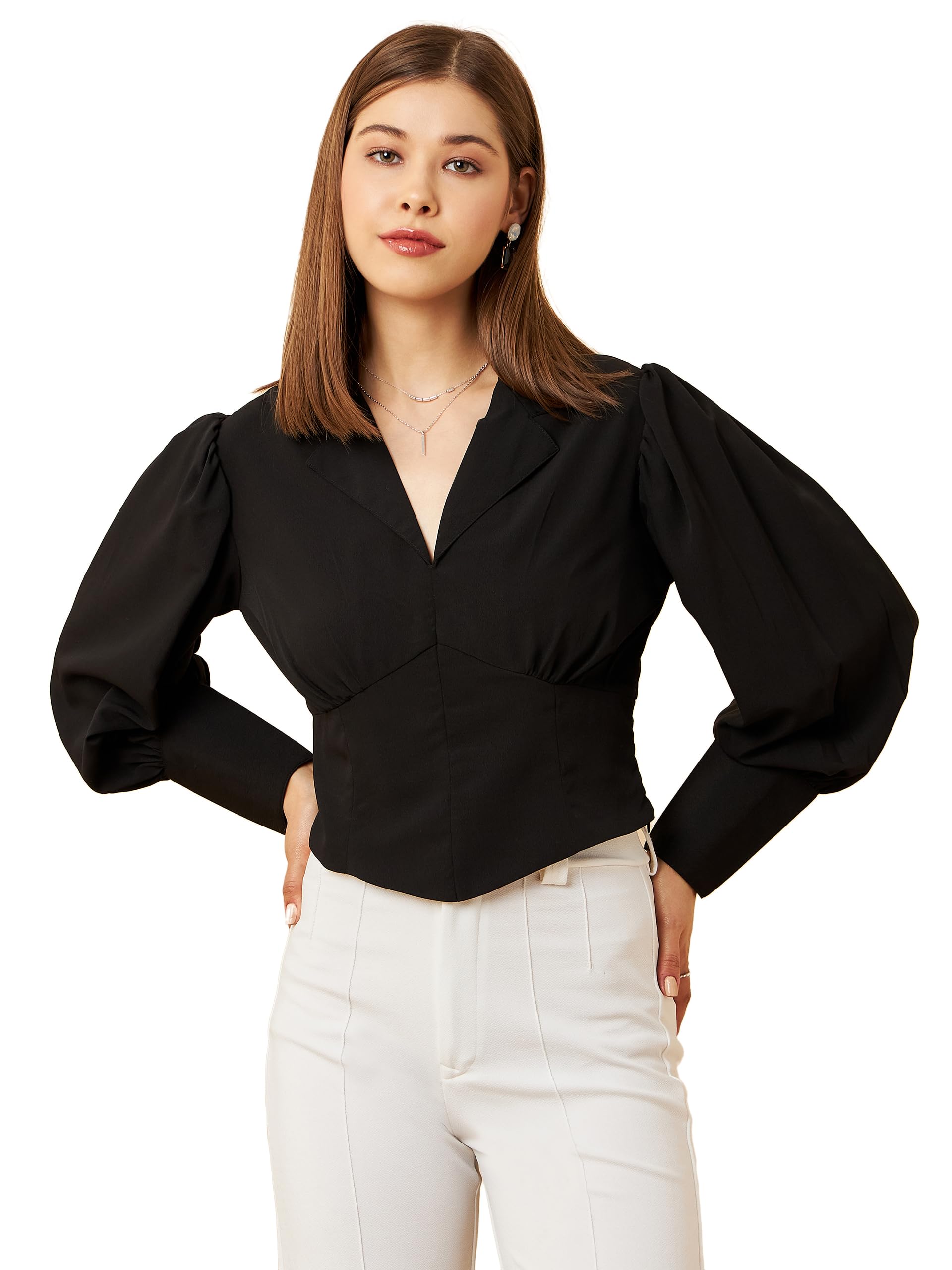 Women's Solid Regular Fit Blouse