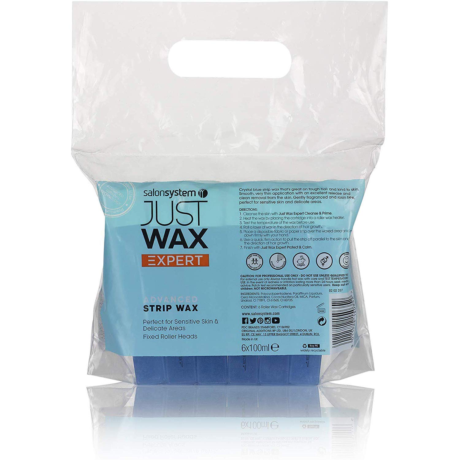 Salon System Just Wax Expert Advanced Strip Wax Fixed Roller Heads (6)