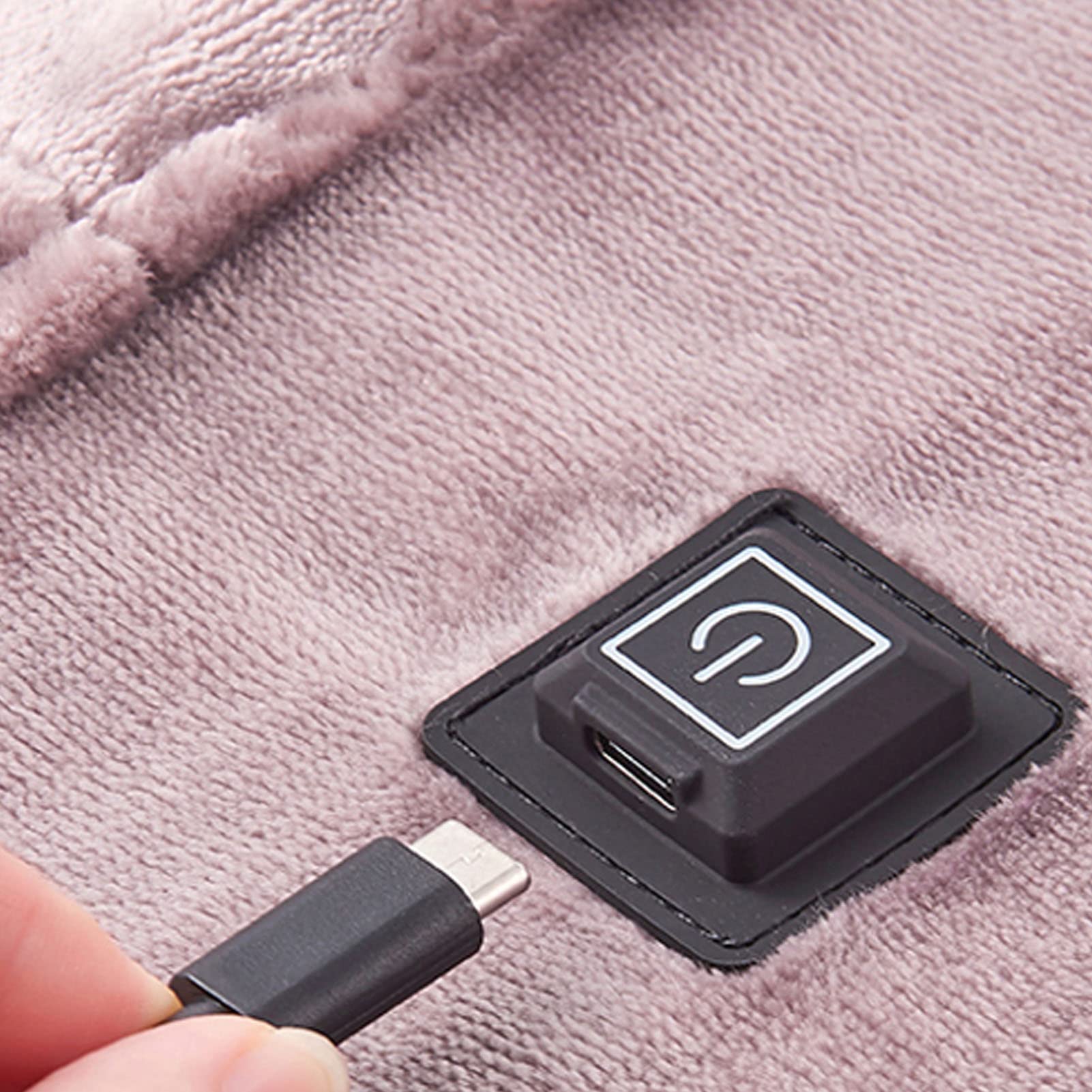 Ciepły koc elektryczny USB podgrzewany szal, miękki pluszowy flanelowy elektryczny koc grzewczy, USB, do noszenia, podkładka grzewcza, szal, nadaje się do użytku wewnątrz i na zewnątrz, można prać w pralce