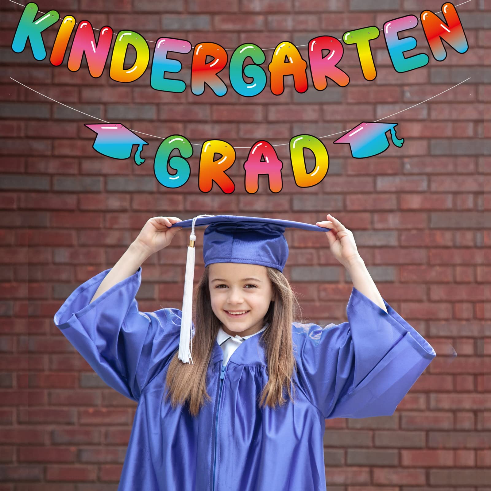 Colorful Kindergarten Graduation Banner 2024 – 10-Foot Long, Pre-Assembled Backdrop For Grad Party Decorations - View #9