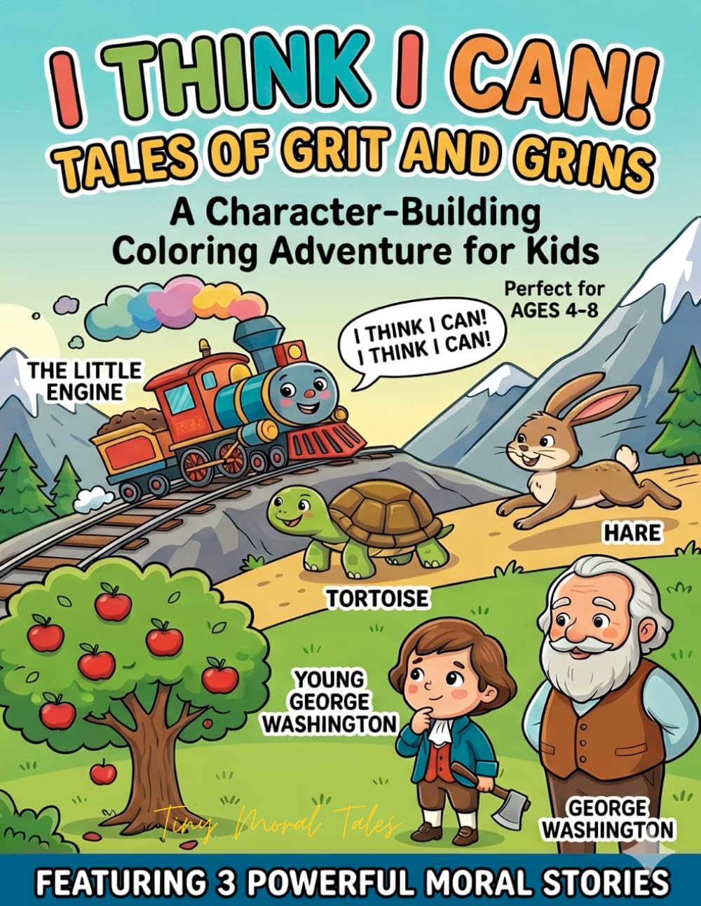I Think I Can!: Classic Moral Stories, Character Building Coloring Book for Kids, Inspirational Tales of Perseverance, Honesty & Patience for Ages 4-8 (Little Lessons Coloring Series)