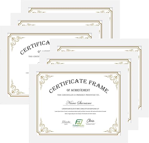 Vista 12 de FrameWorks Marcos clásicos de madera de 8.5 x 11 pulgadas, vidrio templado/roble natural, paquete de 2