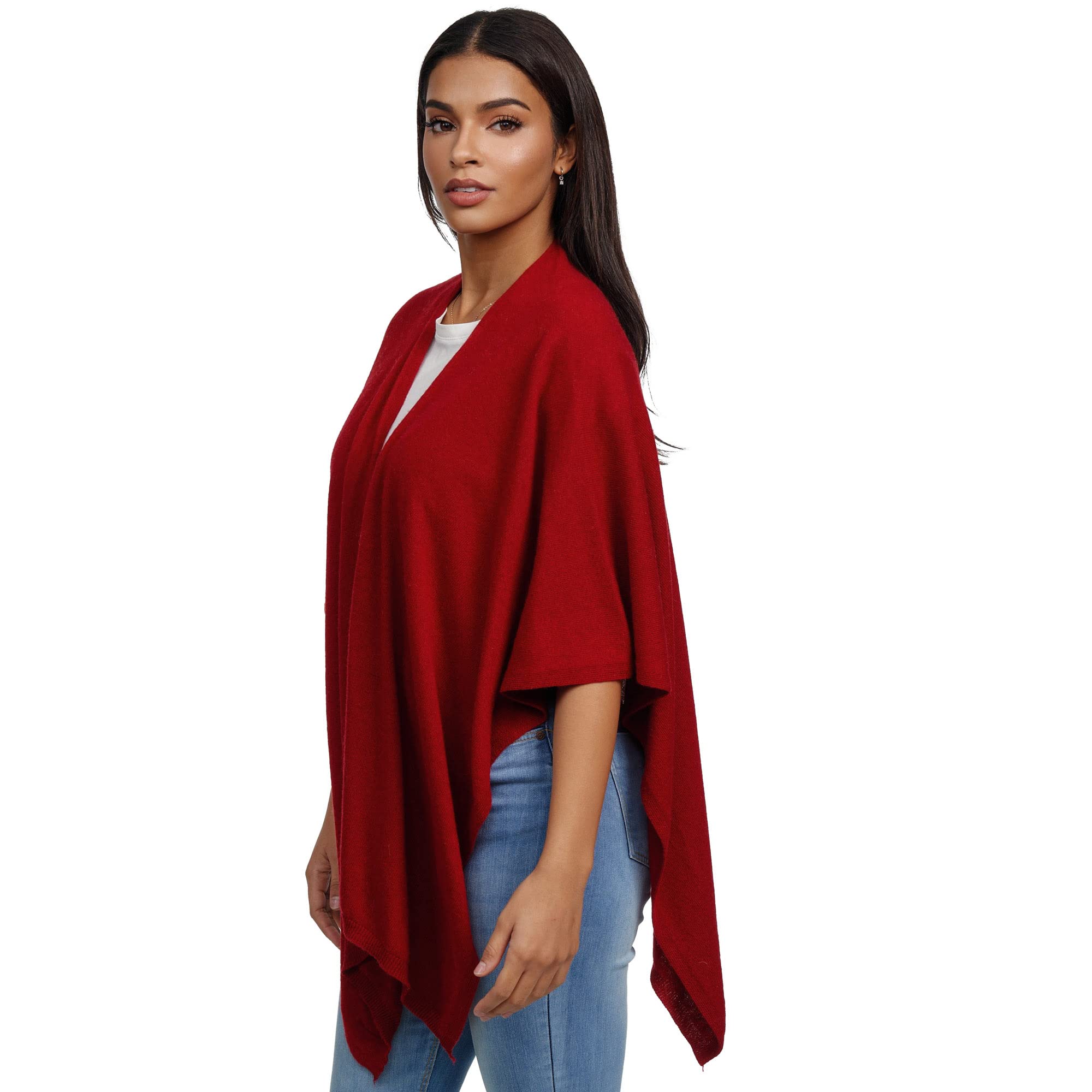 GLAMEXX24 Poncho Donna Sciarpa Cashmere Feeling Poncho e Mantelle Fatti a Maglia Cardigan Mantovana per Primavera Autunno Inverno