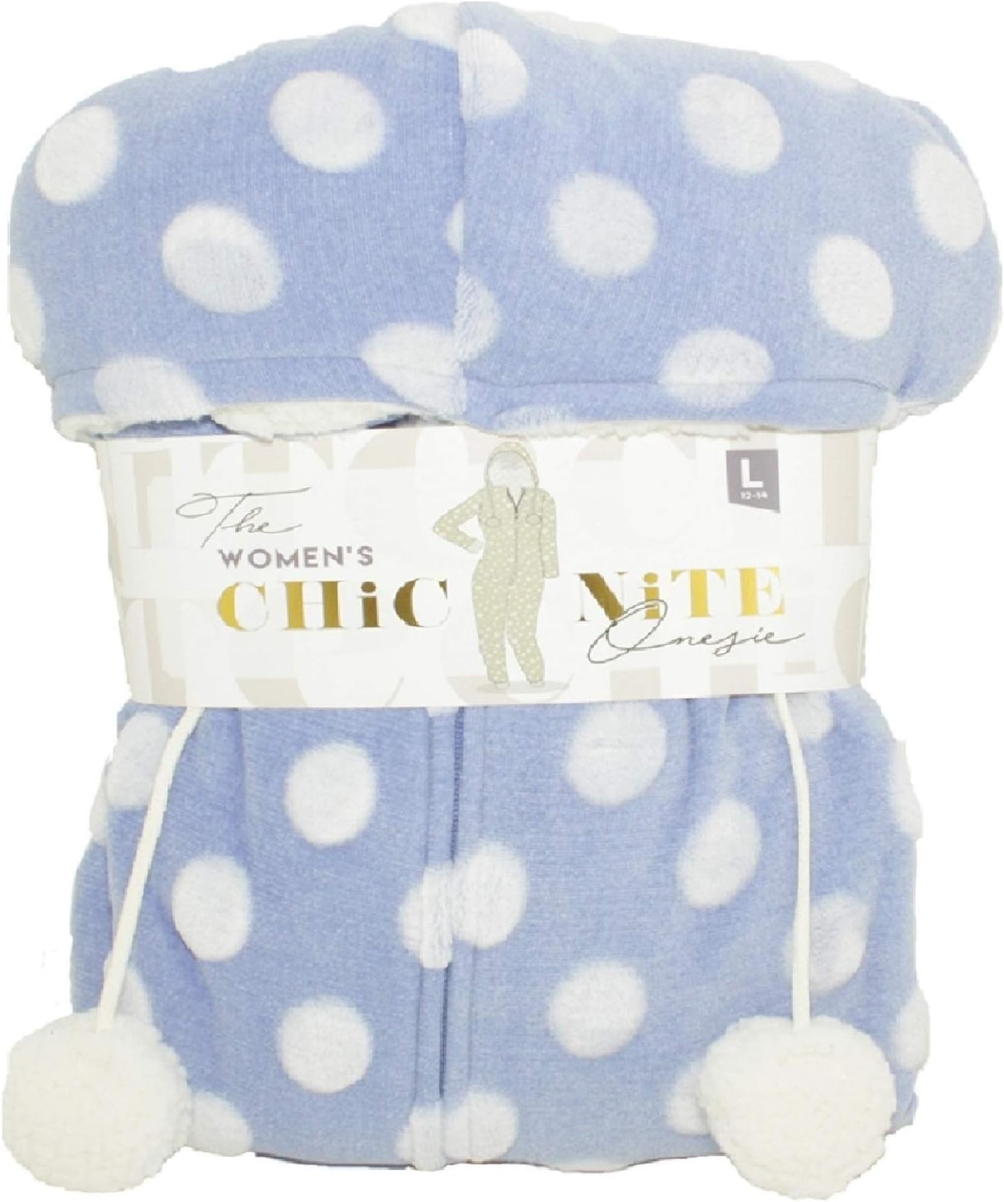 Blue Star Clothing Women Plush Hooded Print Pajamas|One Piece Adjustable Hoodie Jumpsuit