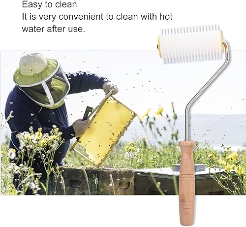 Miniatura 7 de Honey Extractor Uncapping Needle Roller with Wooden Handle,Beehive Extracting Roller Beekeeping Tool