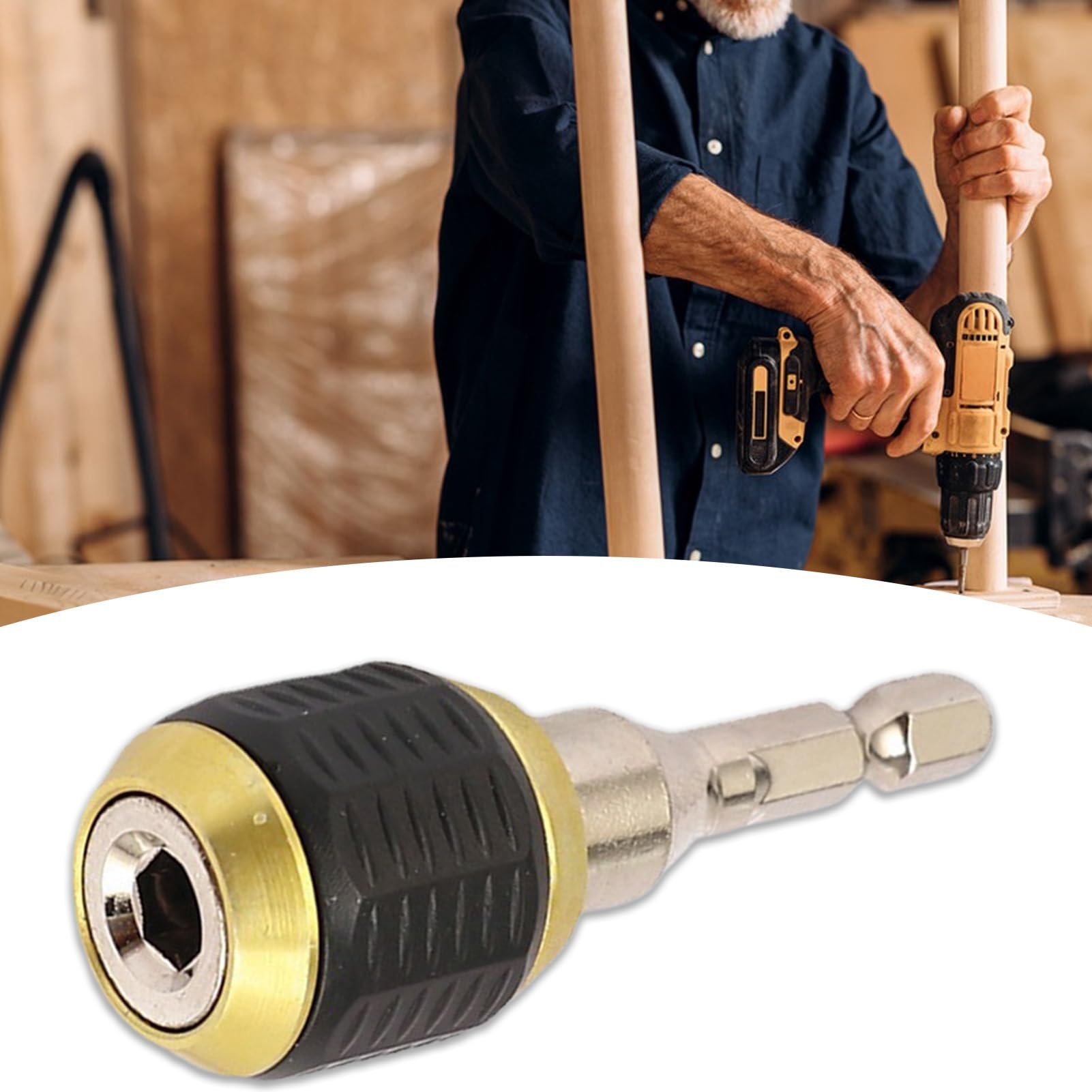 Porta Brocas con Extensión,Portabrocas Alargador Hexagonal Para Herramientas - Accesorio Multiusos Para Mecánicos, Principiantes Y Profesionales