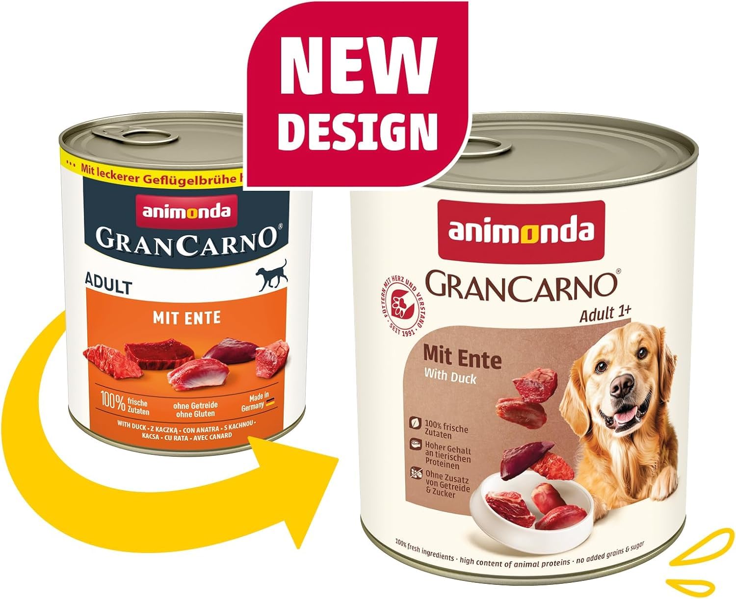 Animonda Petfood Grancarno Adult Karma dla Psów, Kaczka, 6 x 800 g
