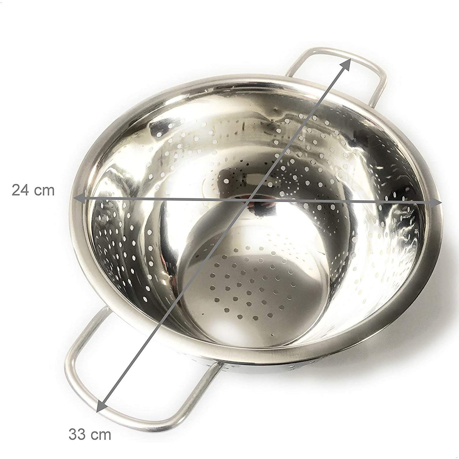 Kerafactum Nudelsieb 27cm Mit Standfüßen - Küchensieb Aus Kunststoff Stapelbar