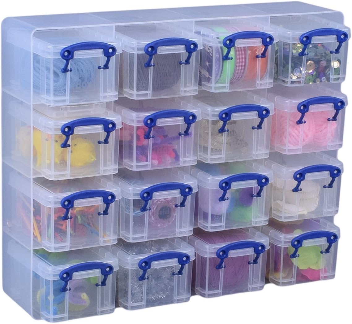 🔥 Hоt Dеаlѕ Really Useful Organiser, 16 x 0.3 Litre Storage Boxes in a Clear Plastic Organiser and Clear Boxes