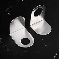 Vista 7 de Soporte dispensador de jabón de montaje en pared: 2 soportes dispensadores de botellas, estante colgante de acero inoxidable, gancho adhesivo