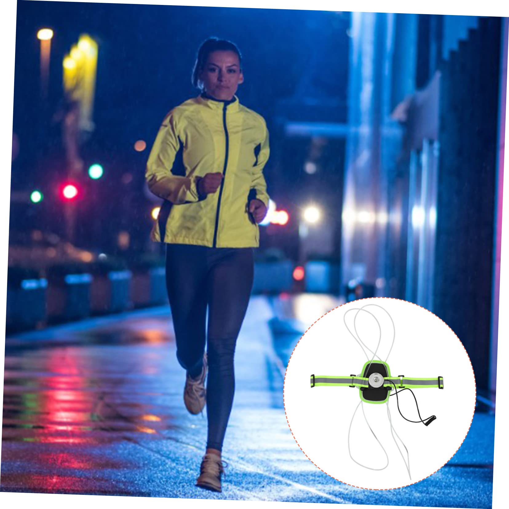 Toyvian Gilet de Course Réfléchissant LED USB Rechargeable, 1200mah