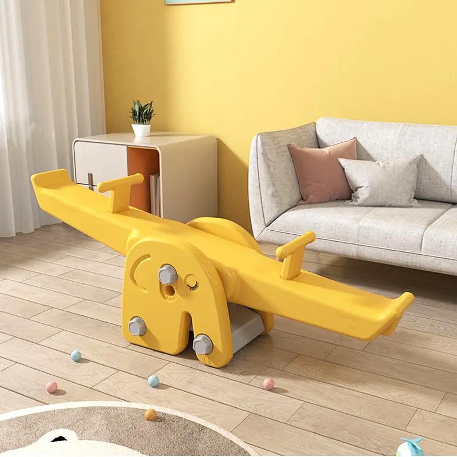 Hukimoyo Seesaw for Kids 1-5 Years Sea Saw Seat Kids Rocker Baby Seesaw Ride for Kids Playground Indoor Rockers Outdoor Rocking Chair Toy Horse Children Seesaw(Yellow) (B0DGXH3LLZ) Amazon Price History, Amazon Price Tracker