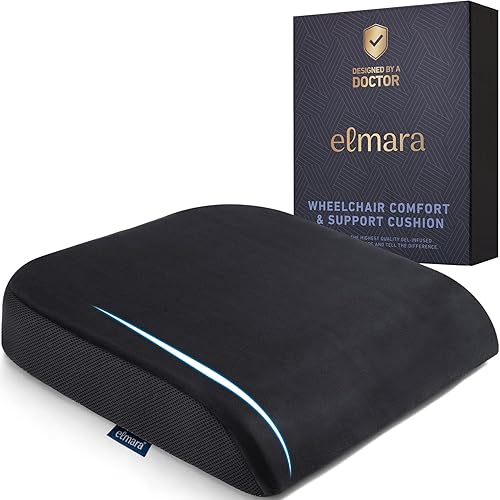 Elmara El cojín de asiento para silla de ruedas diseñado por médicos es la solución definitiva de comodidad, cojín grueso para silla de ruedas que
