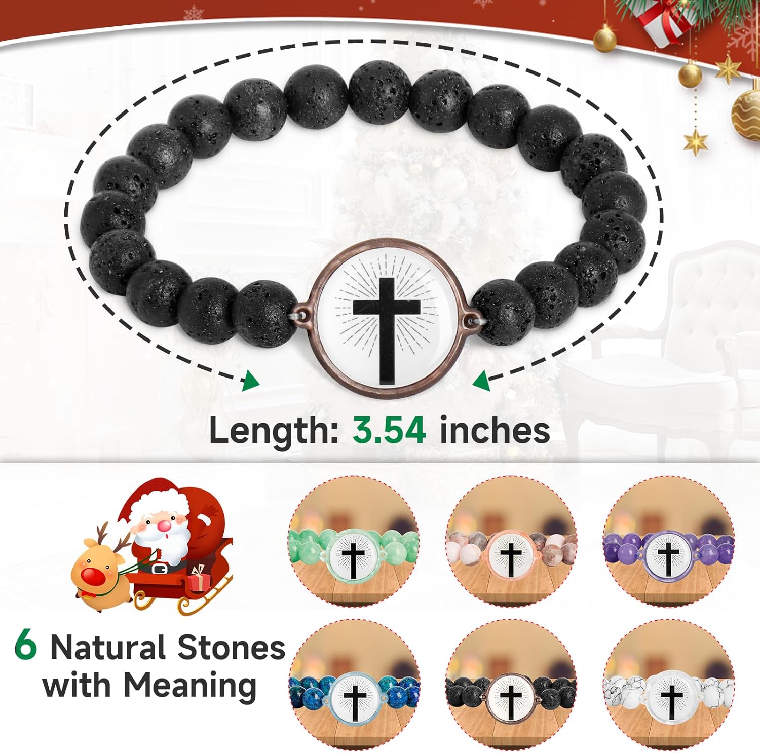 NFC Christian Bead Bracelets for Women, Men and Teens, Bible Verse Bracelets - Inspiring Daily Scripture Christmas Stocking Stuffers Gifts Ideas - Image 2