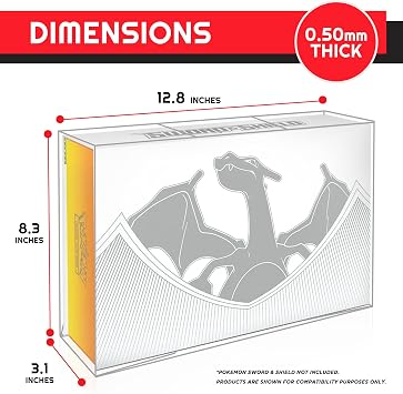Pokemon TCG Protector Bundle Prismatic Evolutions SPC, Charizard UPC & ETB Display Case Set