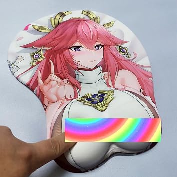 FORKIS Anime Mouse 3D Chest Mouse Pad Gaming Anime Mousepad With Wrist Rest Desk Mat