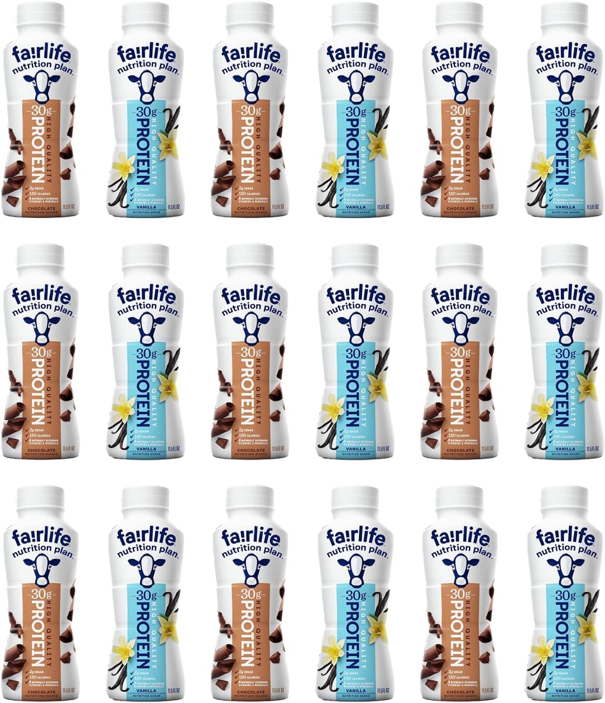 World Group Packing Solutions Fairlife Nutrition Plan High Protein 12 pk. Vanilla and Chocolate