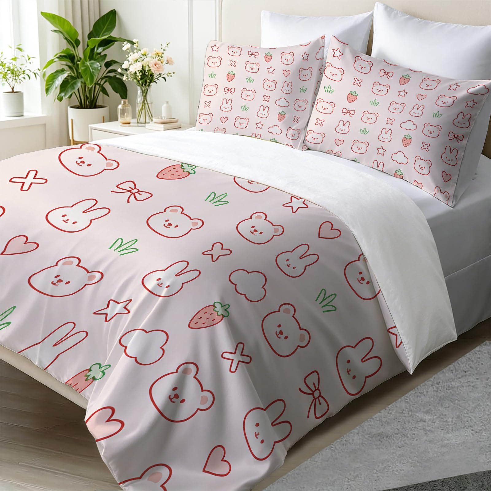 Parure de Lit 220x240 cm Douceur Microfibre pour une Chambre Adulte
