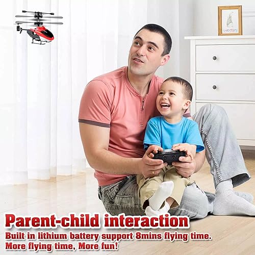 Miniatura 5 de SHEMINI Mini helicóptero, H7, helicóptero RC con retención de altitud, tiempo de vuelo de 7-8 minutos, estabilizador giroscográfico, despeguetierra