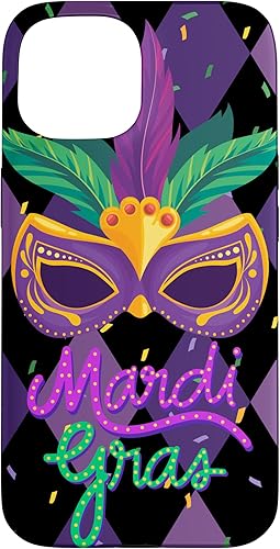 Miniatura 10 de Funda para iPhone 11 Pro Max Mardi Gras NOLA Festive Carnival Mask New Orleans Party Case