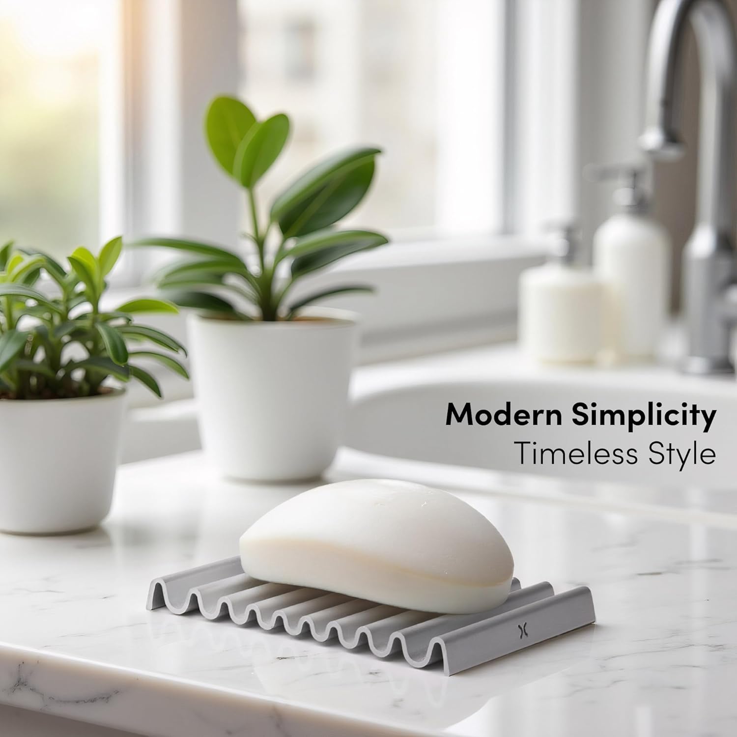 Xympo Aluminum Soap Dish (Pack of 2) – Rustproof Anodized Metal Soap Holder with Fast Drainage, Non-Slip Silicone Base, Modern Minimalist Design – Durable & Easy to Clean for Bathroom, Kitchen & Sink