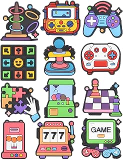Boho Summer Beach Shoe Charms Retro Tech Games Balloons Shoes Decorations