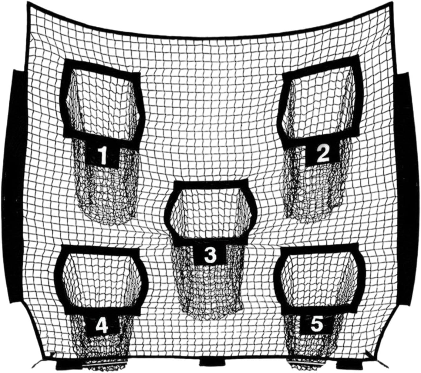 Football Throwing Net Baseball Practice Net Portable Sturdy Stable Sports Equipment with 5 Target for Football Playground