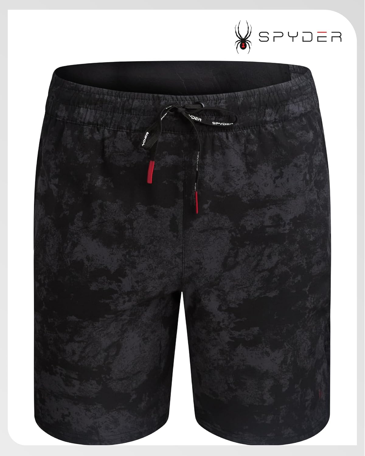 Spyder Mens Gym Shorts - 7” Lightweight Stretch Performance Mens Athletic Shorts with Zipper Pockets for Workout Running Gym