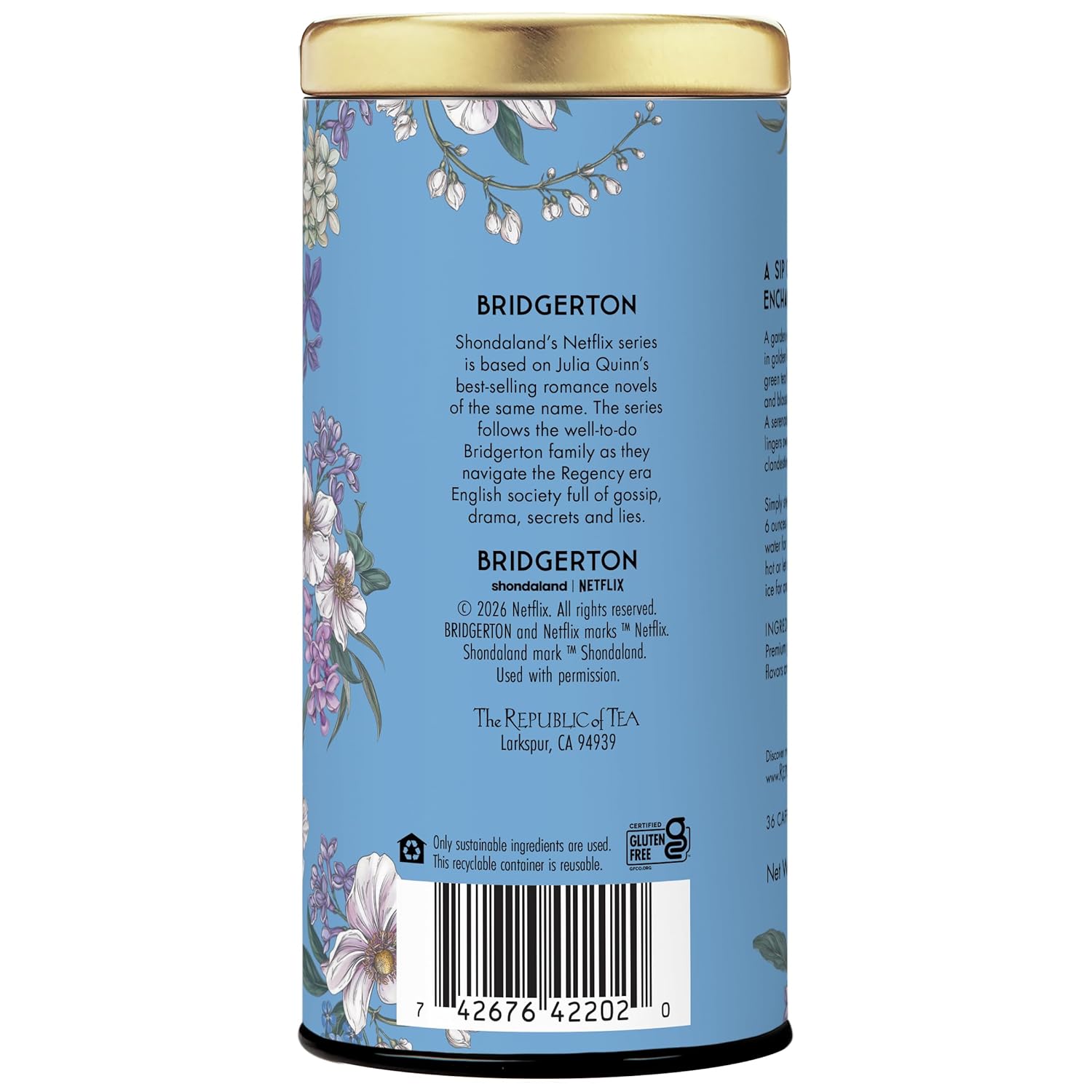 The Republic of Tea — Bridgerton Sophie & Benedict Love in Bloom Green Tea, 36 Tea Bags - Image 4