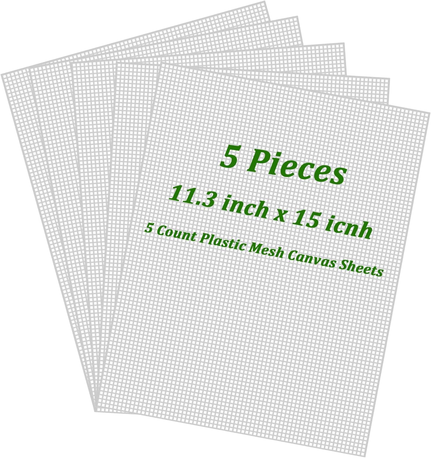 - 5PCS Plastic Canvas Sheets 15x11.3 inch, 5 Count Plastic Canvas Mesh Sheets, Eye Mesh for Embroidery Crafting, Knit, Crochet DIY Projects - Needlepoint Canva Sheet