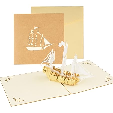 Poplife Cards Fete Des Peres De L Homme De Guerre Navire Pop Up Carte Pour Toutes Les Occasions Fete Des Peres Anniversaire Remise Des Diplomes Retraite Cadeau D Anniversaire Plaisanciers Pi