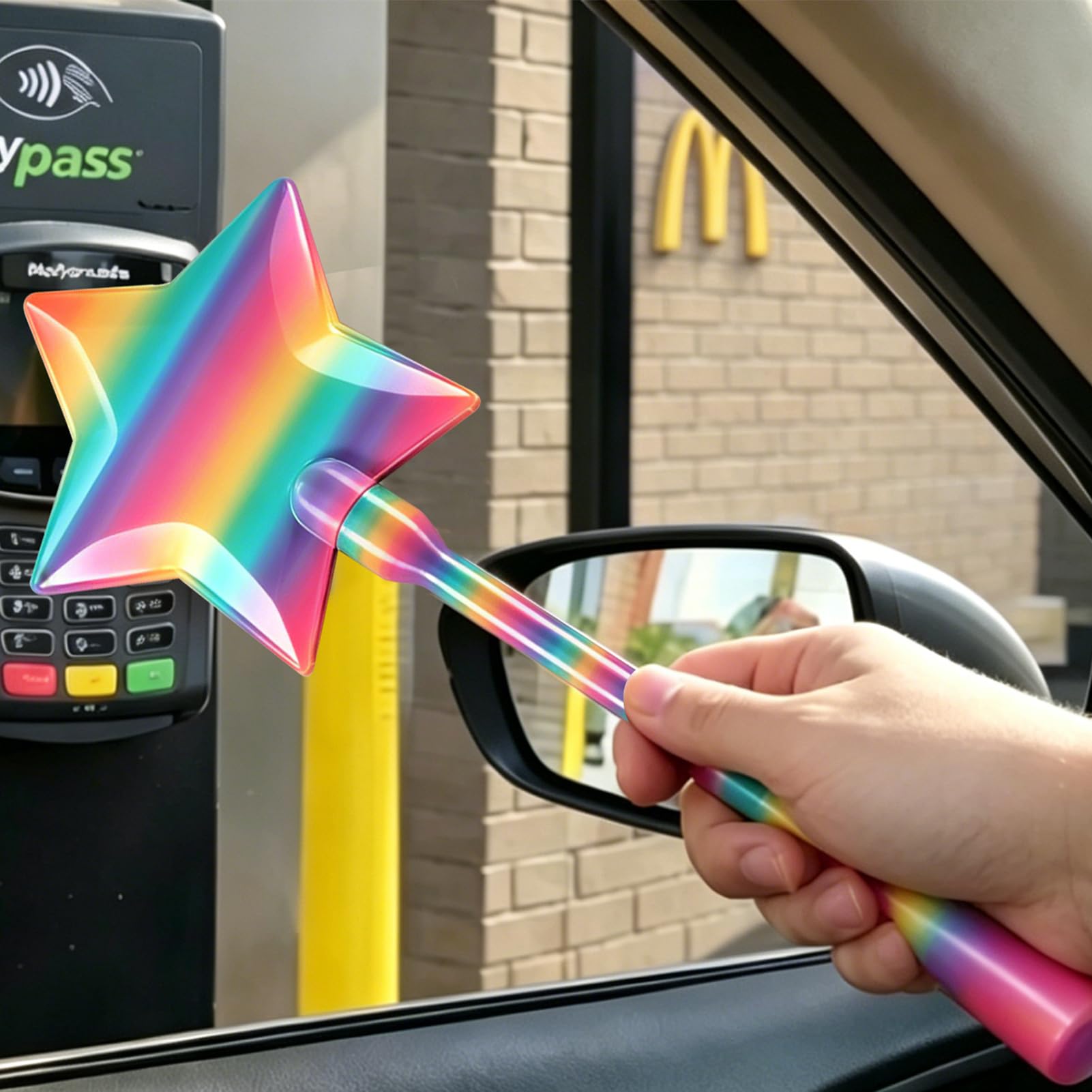 Zauberstab EC Karte, Zauberstab Kreditkarte, 3D Gedruckter Wand Zum Bezahlen 3D Print Bezahl Zauberstäbe Lustige Cardholder Kreditkartenhalter für Teens Erwachsene (Bunt)