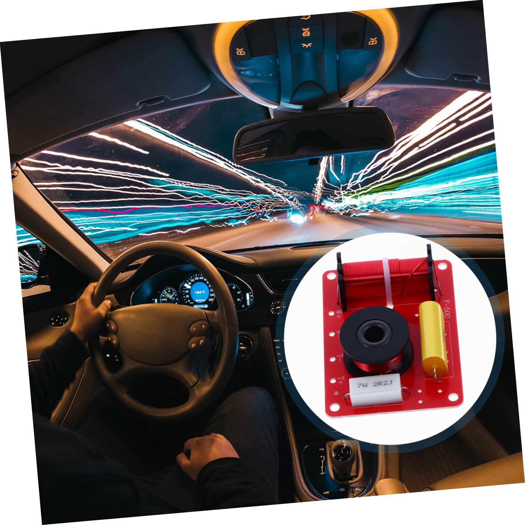 Uonlytech 2pièces Filtre De Crossover Audio pour Haut-parleurs Diviseur De Fréquence Treble Bass pour Système Audio Automobile Accessoire pour Amélioration Qualité Sonore