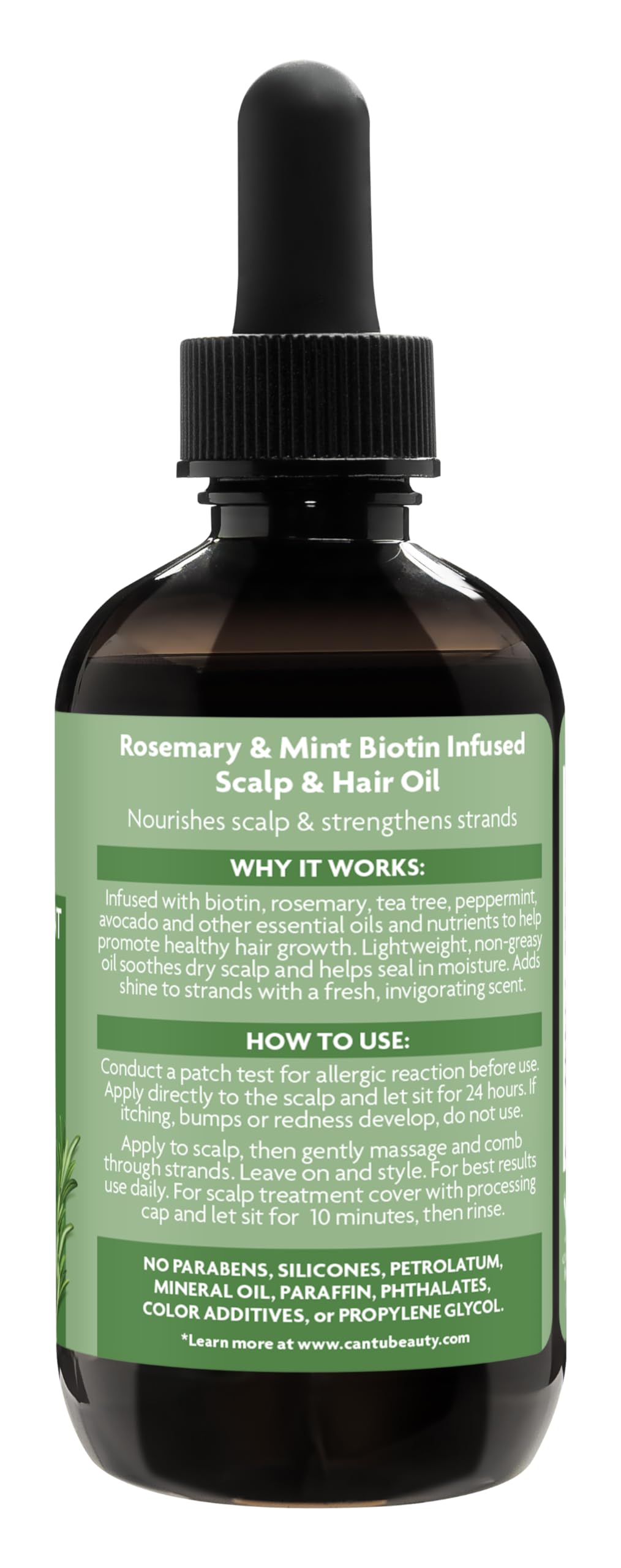 CANTU Strengthening Biotin-Infused Hair & Scalp Oil with Rosemary and Mint 95ml (Packaging may vary), Orange, 95 ml (Pack of 1) - Image 3