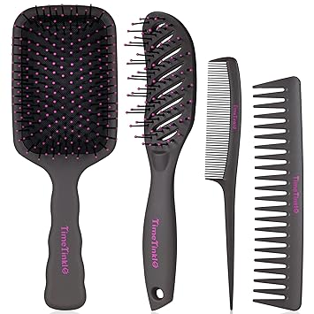 TimeTinkle Hair Brush Set - Curved Hair Brush