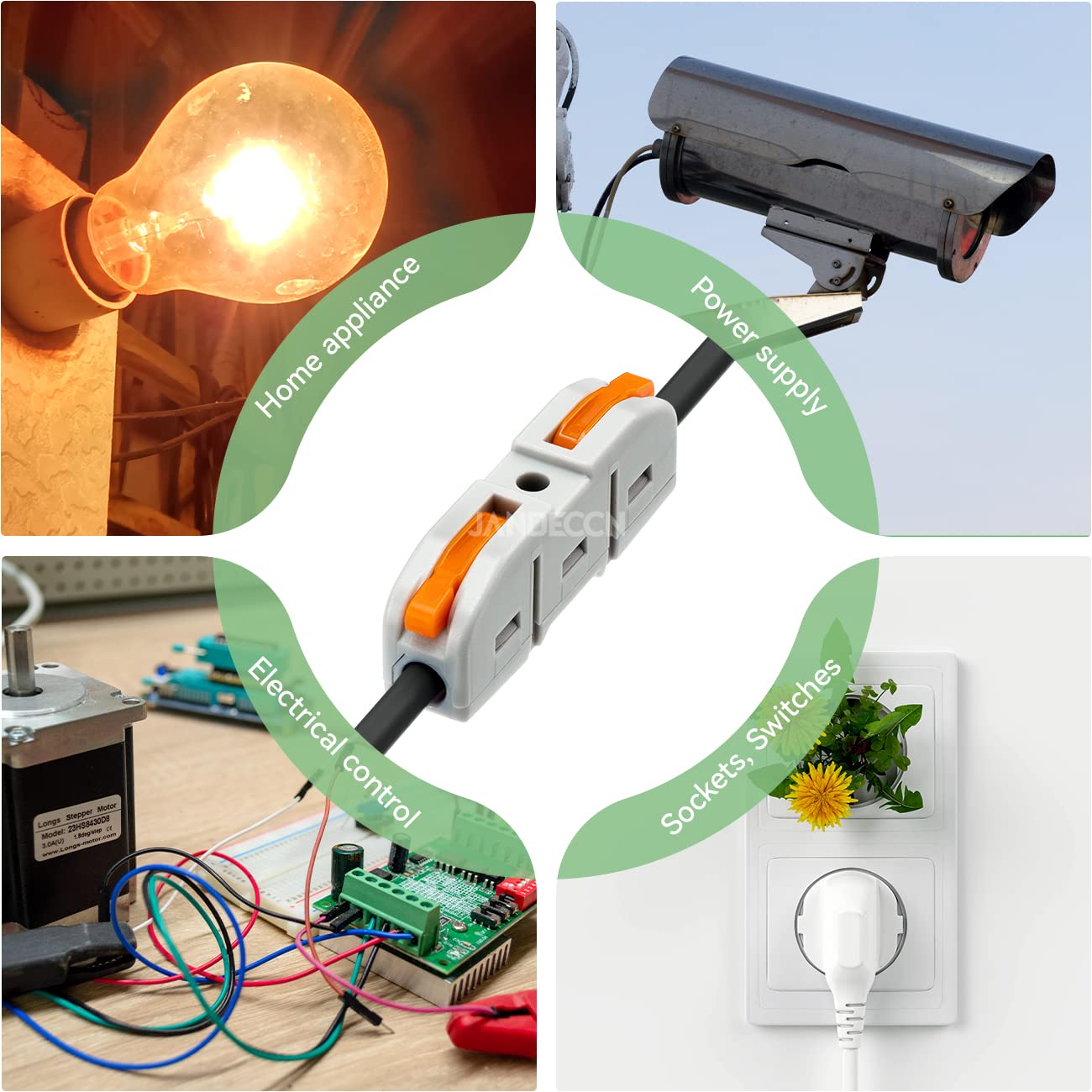 50 Stück DIY Drahtverbinder, DIY Spleißen in 2/3/4/5 Stecker-Set für Schaltkreis Inline 24-12 AWG