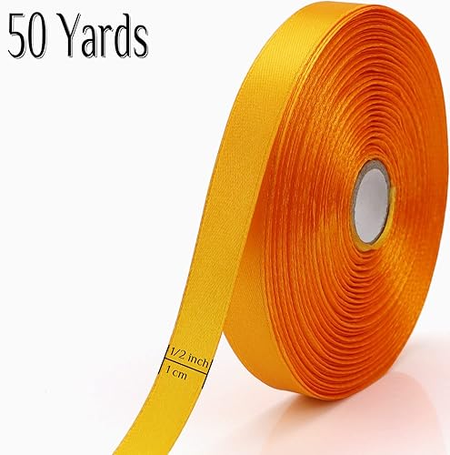 Miniatura 180 de Cinta de oro rosa de 1-1/2 pulgadas, para envolver regalos, 50 yardas, corona de fiesta de boda, costura, accesorios para el cabello, decoración