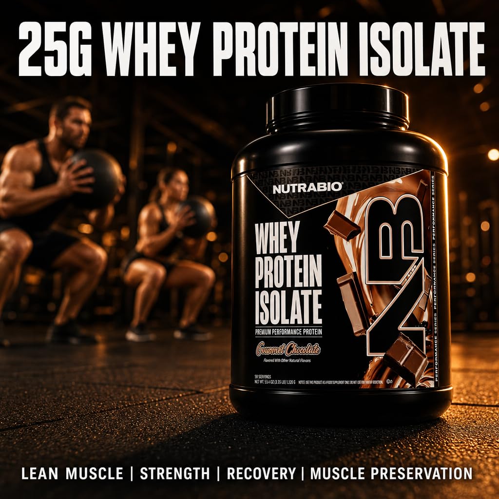 NutraBio 100% Whey Protein Isolate Protein Powder, 25g Protein with Complete Amino Acid Profile, Non-GMO, Soy & Gluten Free, Low Carb, Low Calorie Whey Protein Powder, Gourmet Chocolate, 50 Servings — Amazon image 7