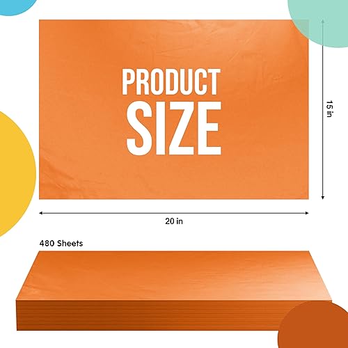 Miniatura 86 de Crown 480 hojas paquete a granel, papel de regalo – resma de papel – 15 x 20 pulgadas Papel de regalo para álbumes de recortes, arte y manualidades