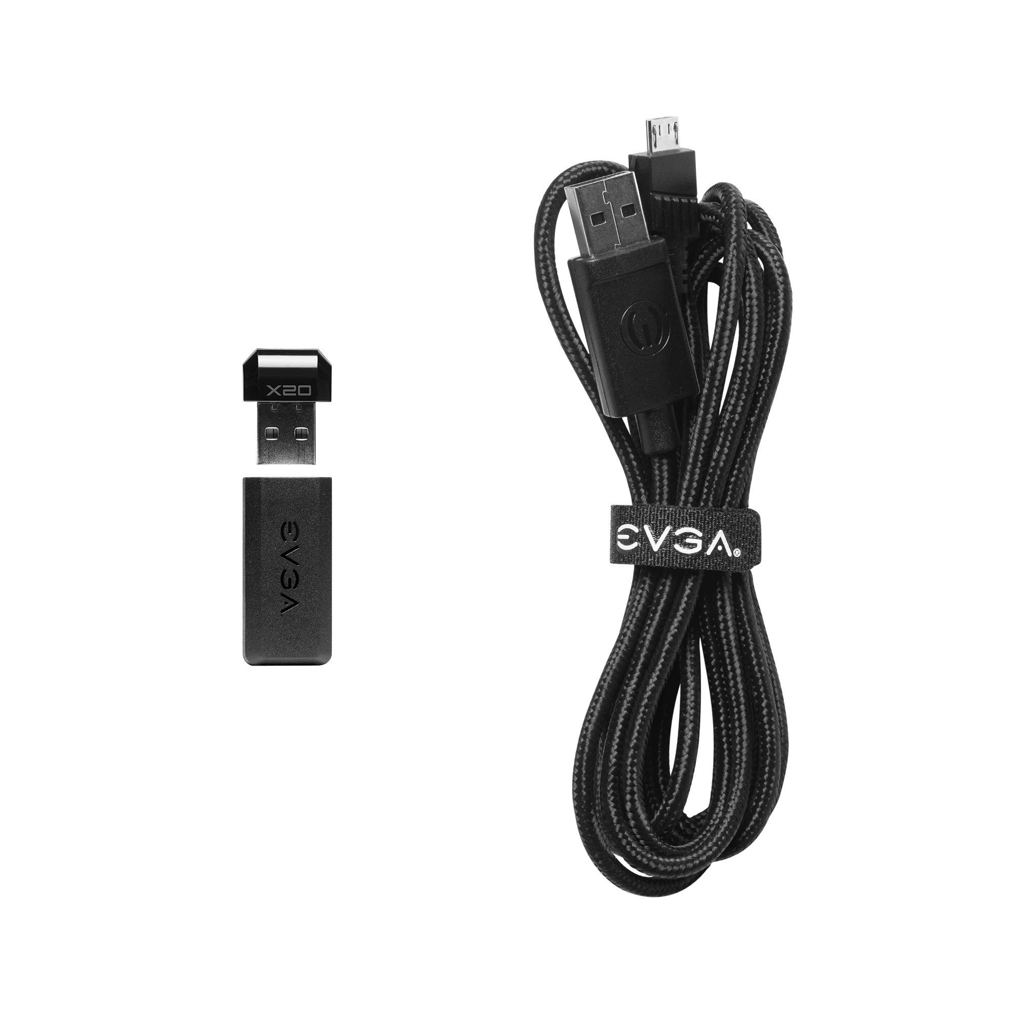 EVGA X20 Ratón para Gaming, Inalámbrico, Gris, Personalizable, 16.000 DPI, 5 Perfiles, 10 Botones, Ergonómico 903-T1-20GR-K3