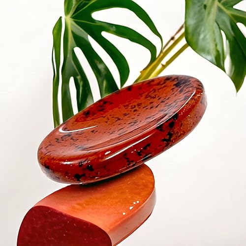 Miniatura 3 de Piedras de sangre africanas preocupadas  Piedra de preocupación del pulgar de cristal para angustia, estrés  piedras de equilibrio relajantes y