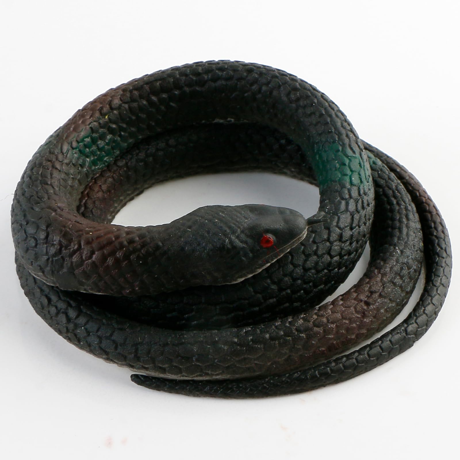 10 serpientes de goma realistas de serpiente de cascabel que se ven reales para accesorios de jardín para mantener alejados a los pájaros negros, accesorios de broma para fiestas de