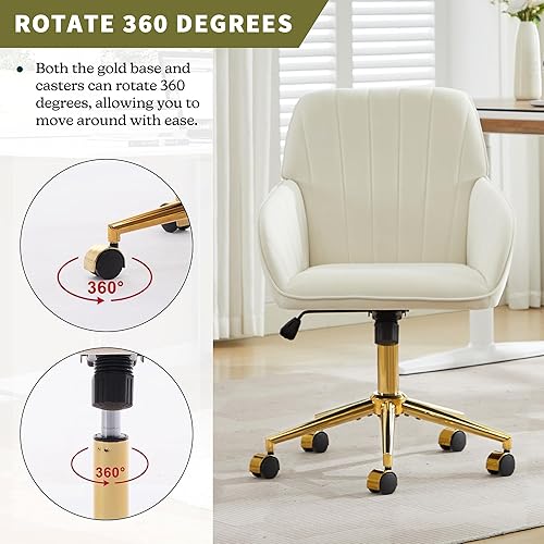 Miniatura 9 de Silla de escritorio de terciopelo para oficina en casa, moderna y bonita silla de trabajo para computadora con respaldo, silla de tocador tapizada