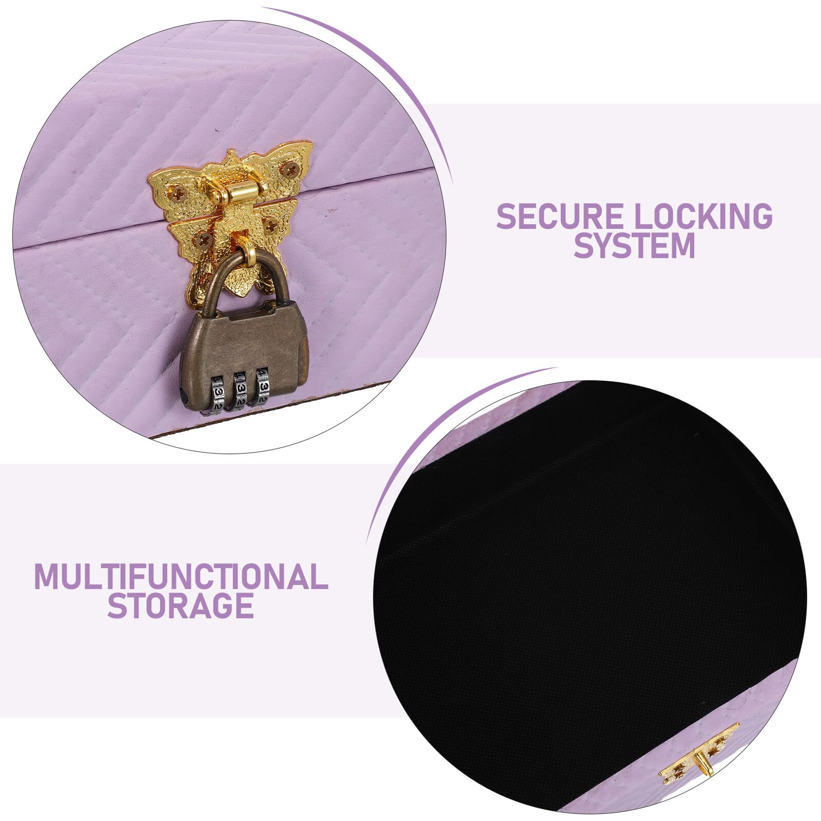 Moderne Multifunktionale Schmuckaufbewahrungsbox mit Sicherem Schloss Kleine Reise Schmuckschatulle für Ringe und Armbänder für Zuhause und Geburtstage