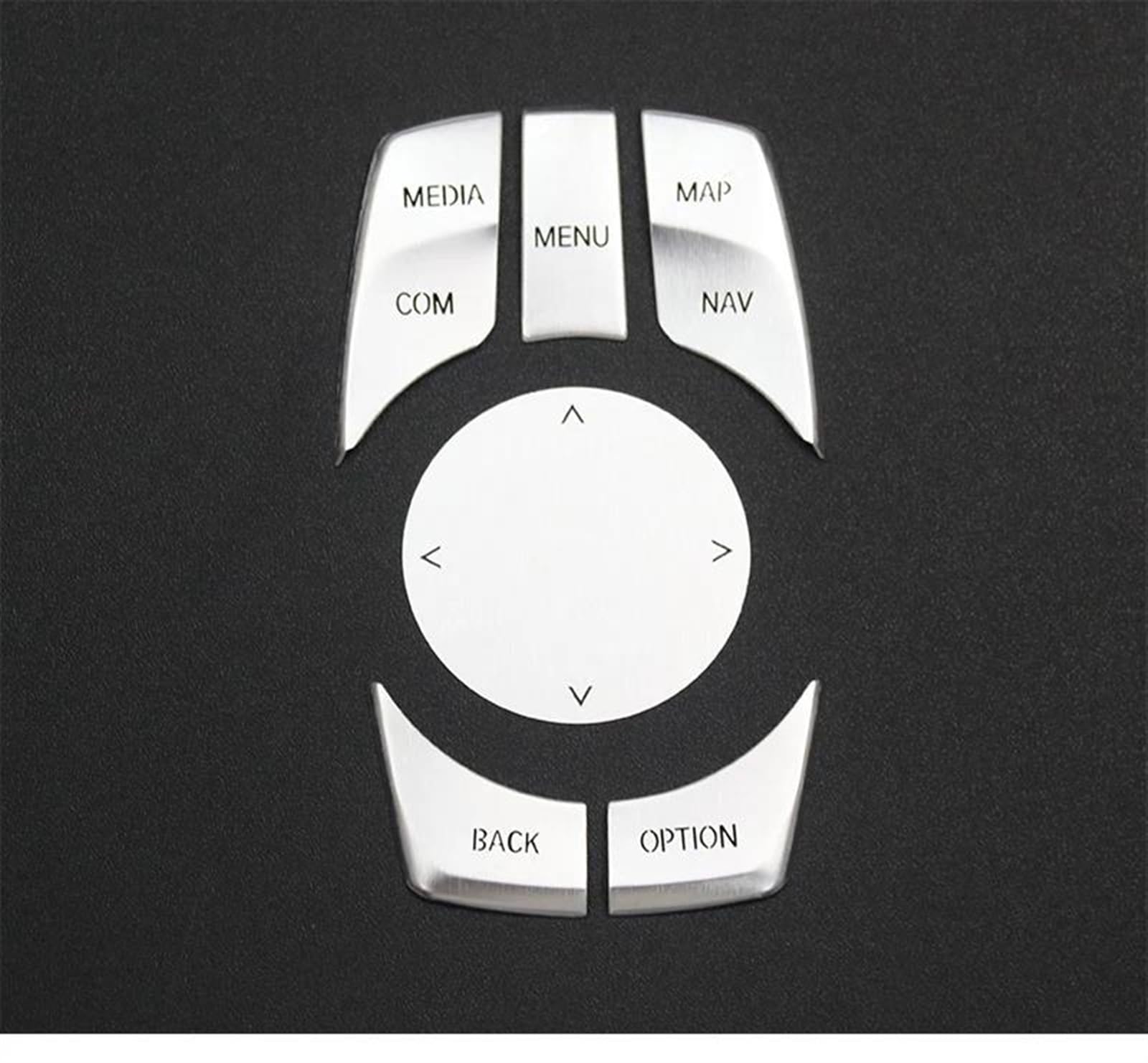 Csspdm A Silver Car Interior Accessories Drive Center Multimedia Buttons Switch Cover For 5 Series G30 X3 G01 X4 G02 6Gt G32 2018-2021(A Silver)