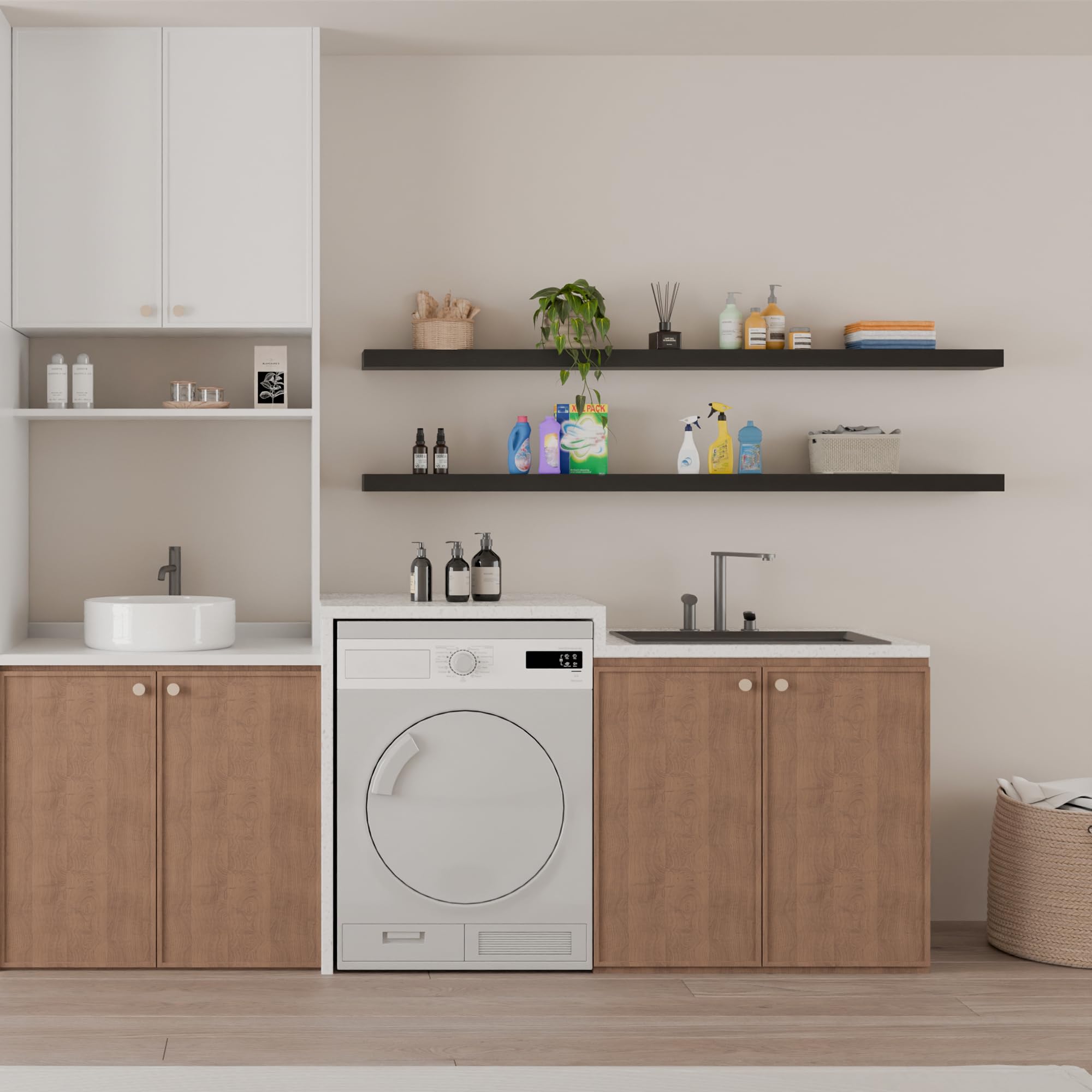 Estantes flotantes de 60 pulgadas de largo para pared, estantes largos de madera maciza, juego de 2, estantes rústicos montados en la pared con soportes invisibles para decoración y